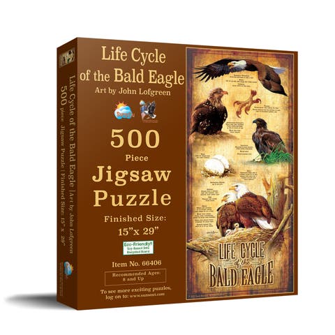 Life Cycle of the Bald Eagle 500 piece Jigsaw Puzzle for Adults