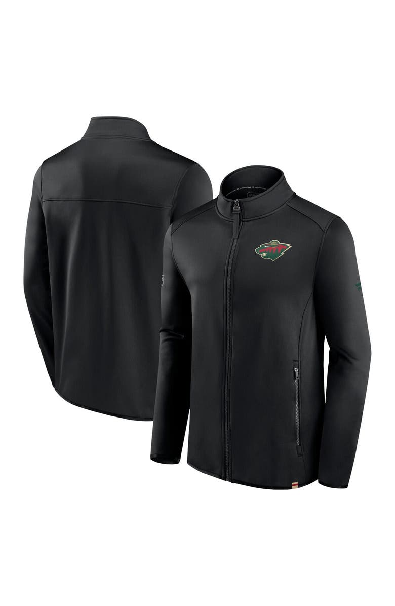 FANATICS Men's Fanatics Branded Black Minnesota Wild Authentic Pro Full-Zip Jacket, Main, color, Black