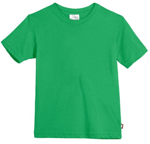 Boys Organic Cotton Soft Jersey Short Sleeve Crew Tee (Toddler/Kids)
