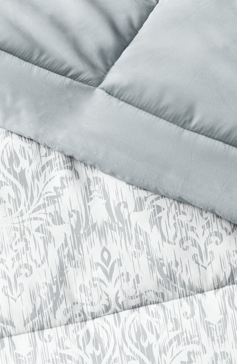 HOMESPUN Premium Down Alternative English Countryside Reversible Comforter Set, Alternate, color, Light Gray