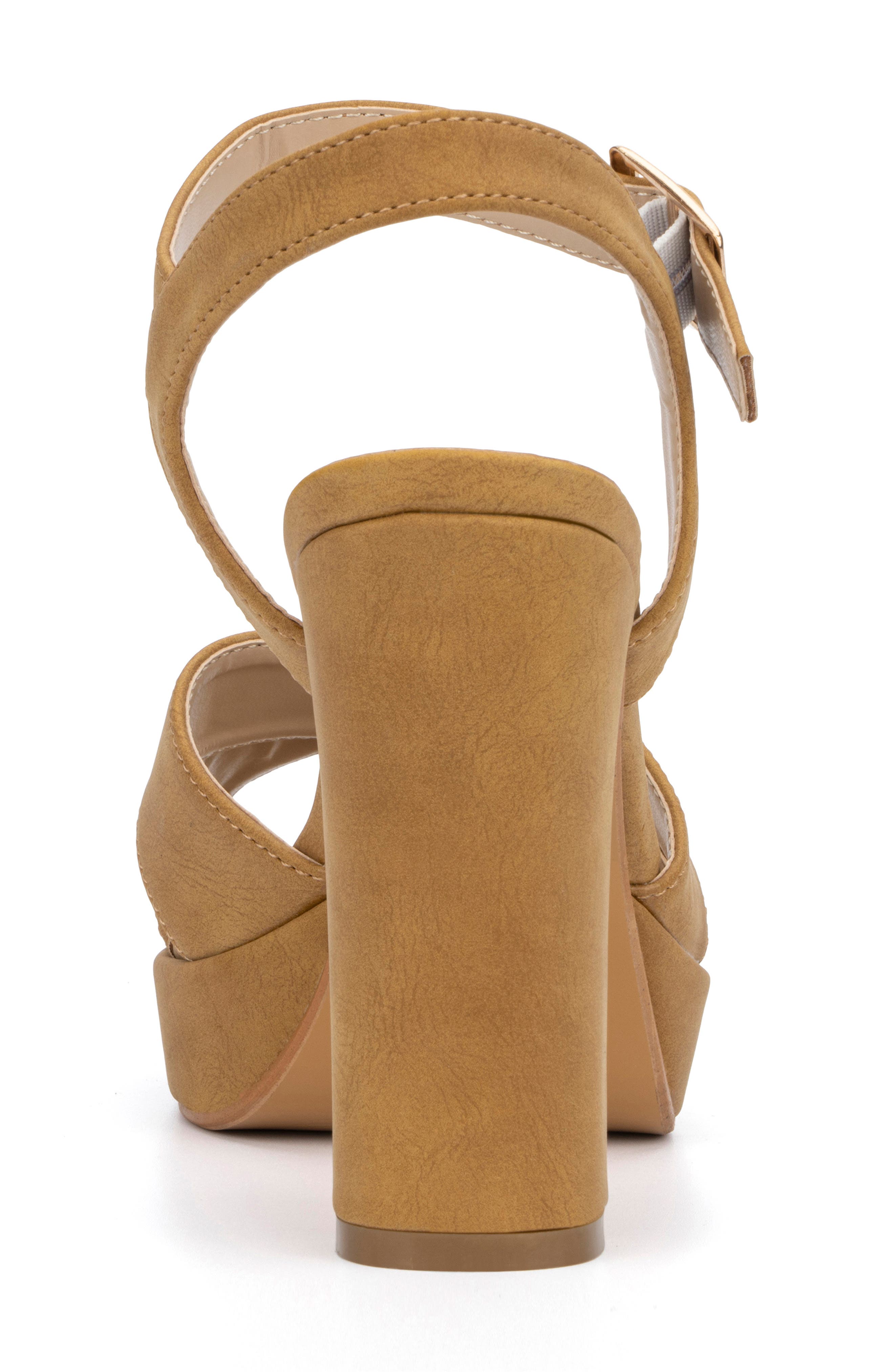 NEW YORK AND COMPANY Adalia Faux Leather Platform Pump, Alternate, color, Tan