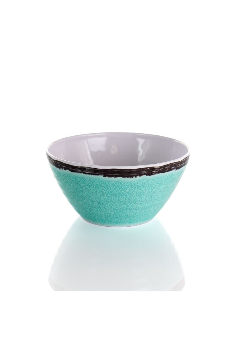 Elama Azul Banquet 12 Piece Lightweight Melamine Dinnerware Set, Alternate, color, Blue