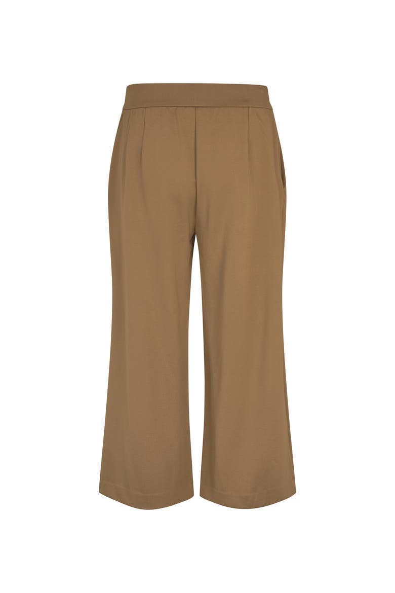 Mid-Rise Cropped Wide-Leg Trousers, Alternate, color, Otter