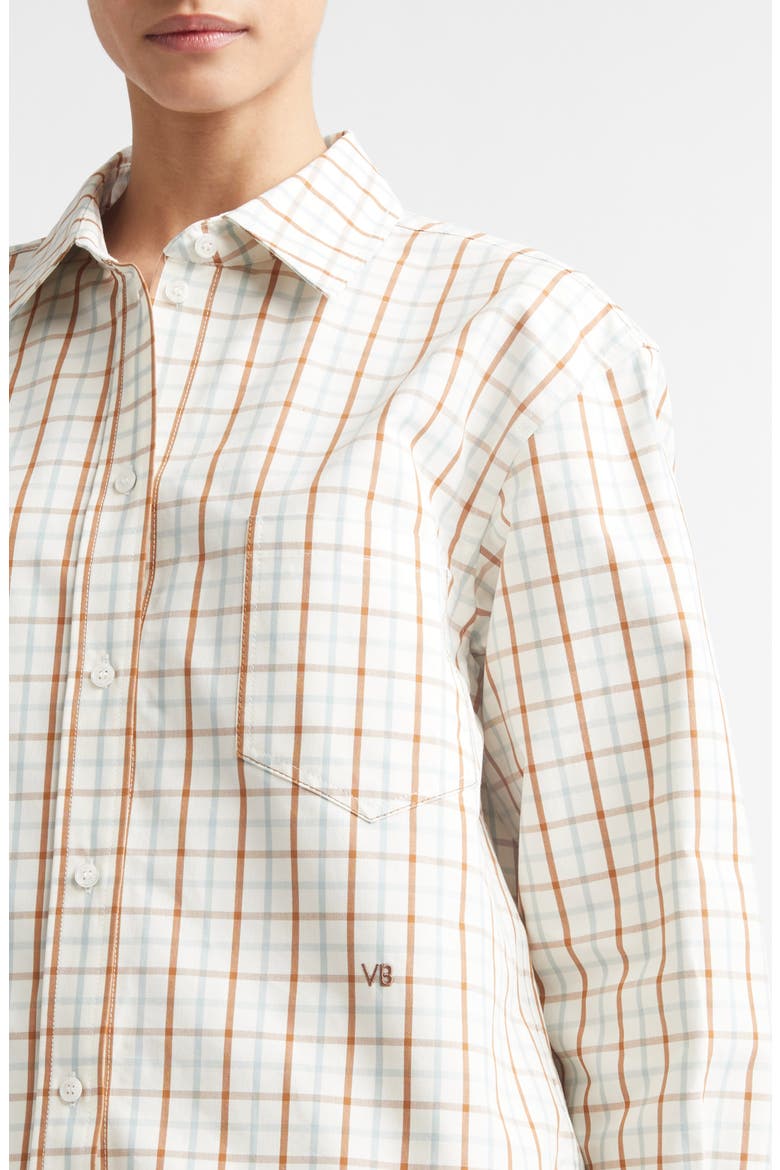 Ellys Check Cotton Poplin Button-Up Shirt, Alternate, color, MULTI / WHITE CHECK