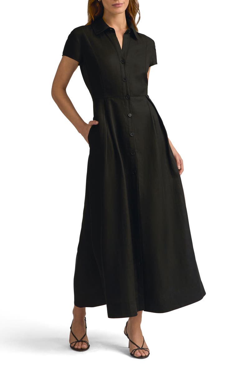 Favorite Daughter The Sunday Best Maxi Shirtdress, Main, color, Navy