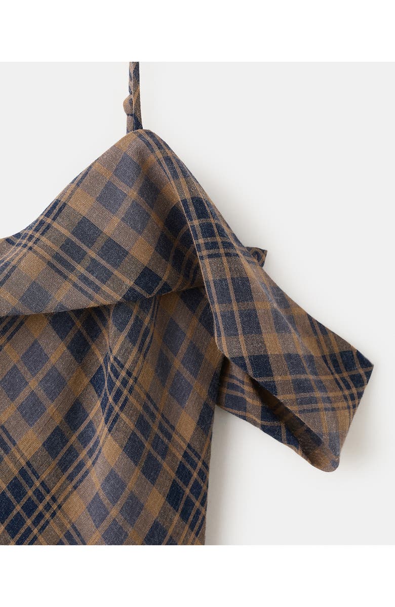 MANGO Plaid Asymmetric Sleeveless Dress, Alternate, color, 