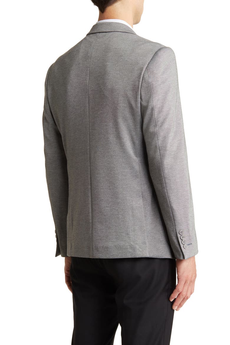 Notch Collar Two Button 4-Way Stretch Jacket, Alternate, color, SILVER
