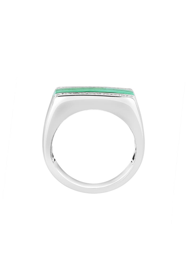 Sterling Silver Malachite Ring, Alternate, color, GREEN