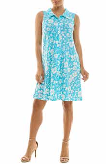 Nina Leonard Sleeveless Trapeze Dress