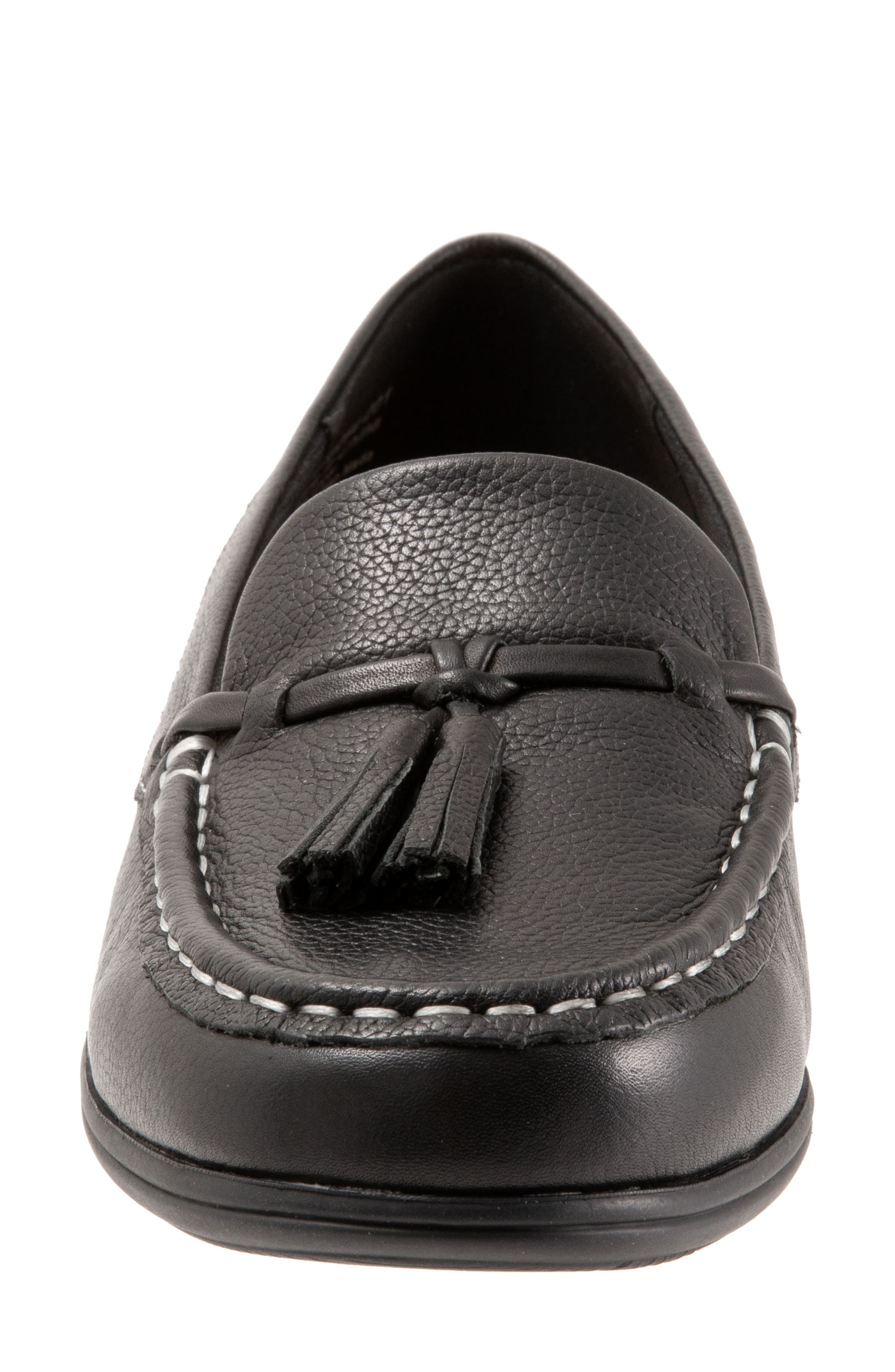 Trotters Dawson Tassel Loafer, Alternate, color, Black Leather