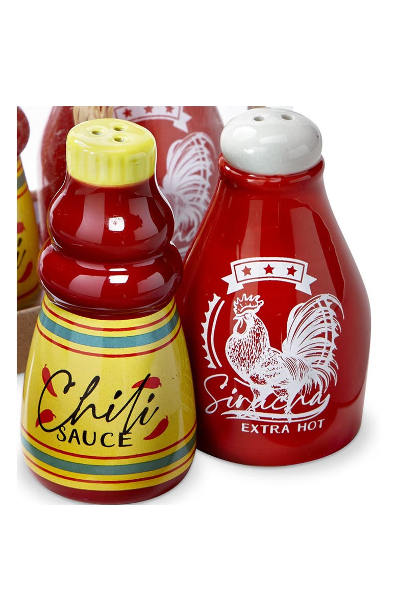 tag Hot Sauce Collectible Ceramic Salt and Pepper Shakers Set, Alternate, color, Red