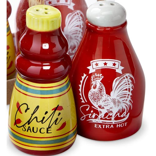 Tag Hot Sauce Collectible Ceramic Salt And Pepper Shakers Set In Multi