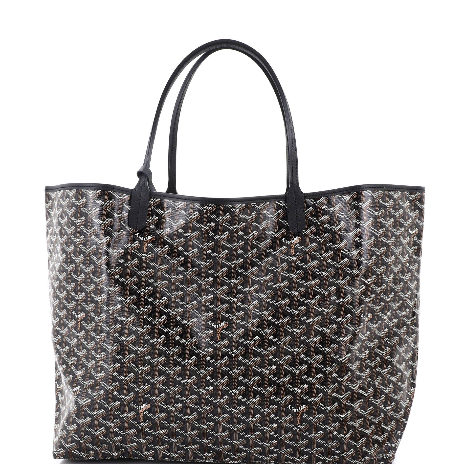 Pre-Owned Goyard Saint Louis Tote Coated Canvas GM, Main, color, Black