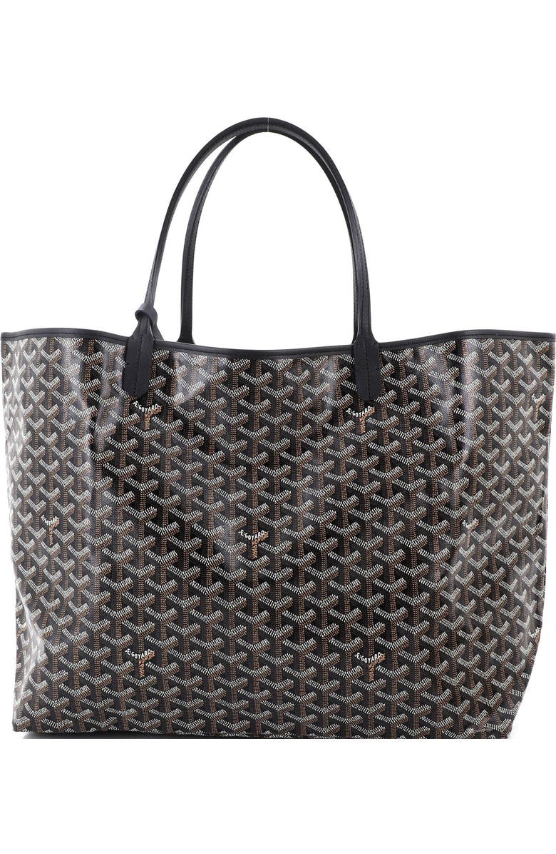 Pre-Owned Goyard Saint Louis Tote Coated Canvas GM, Main, color, Black