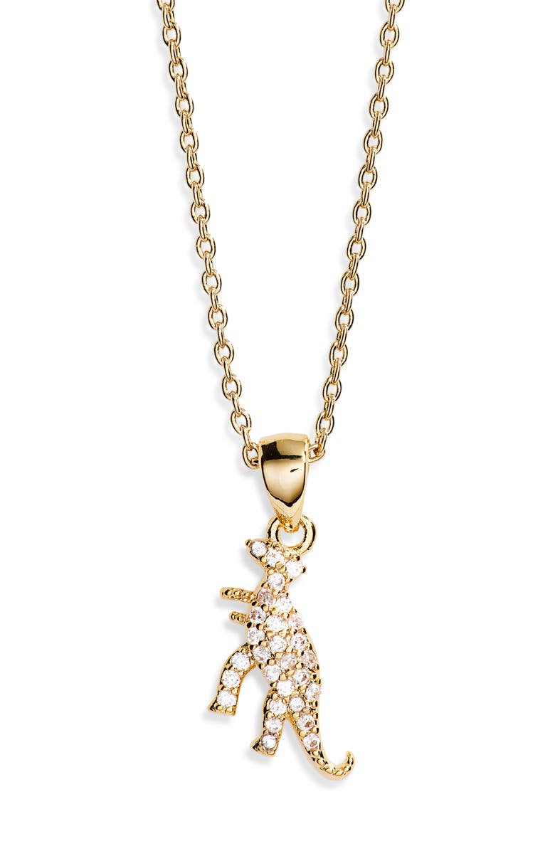 Leith CZ Dinosaur Pendant Necklace, Alternate, color,