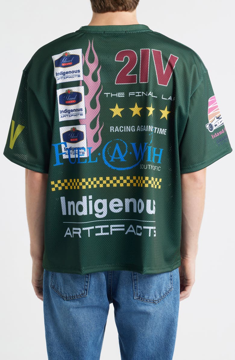 Island Avenue Island Racing Mesh Graphic T-Shirt, Alternate, color, Green