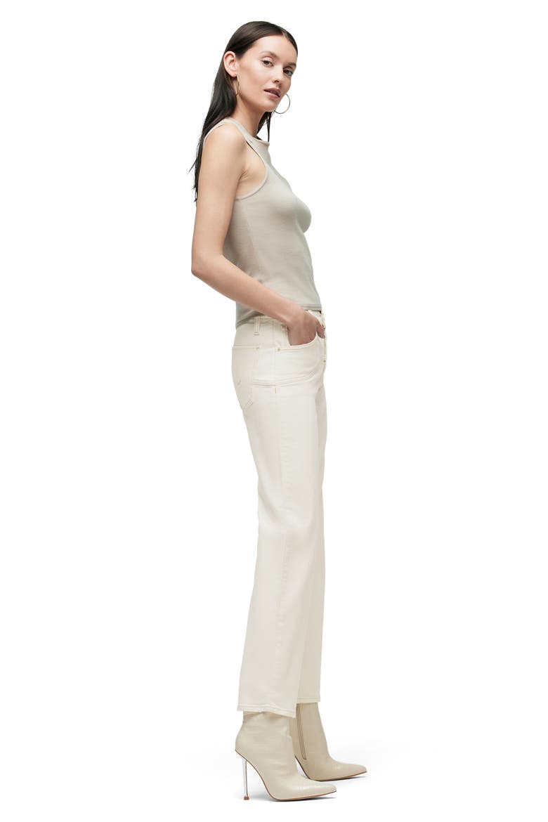 Rosie High Waist Ankle Wide Leg Jeans, Alternate, color, ECRU