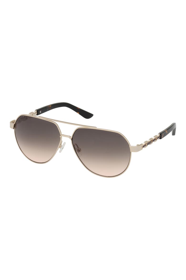 59mm Navigator Gradient Sunglasses, Alternate, color, GOLD / GRADIENT BROWN