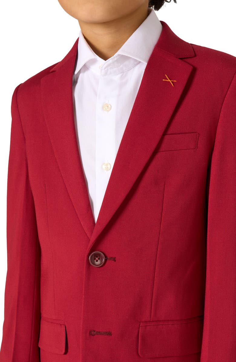 OppoSuits Kids' Daily Bright Burgundy Stretch Suit, Alternate, color, Red