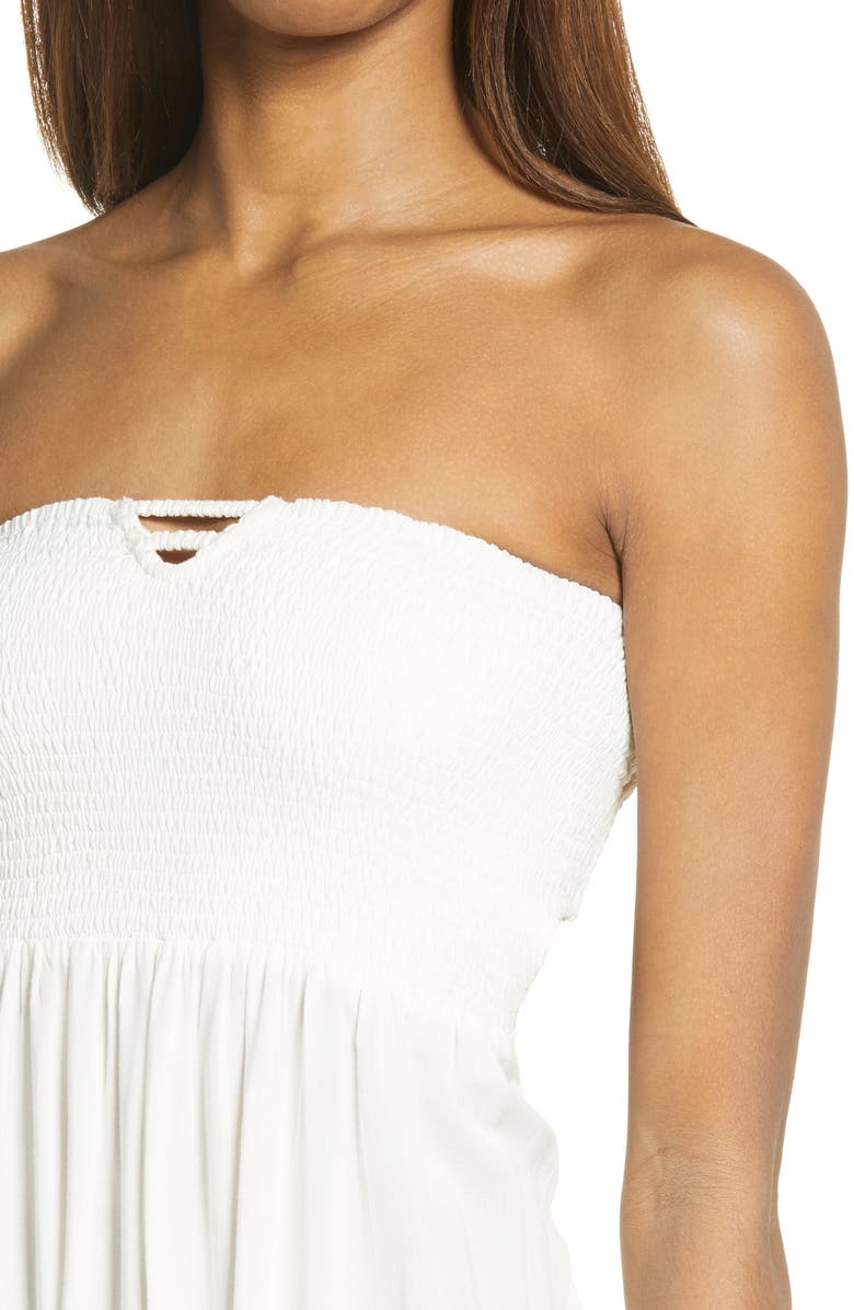 AREA STARS Jenny Strapless Maxi Dress, Alternate, color, White