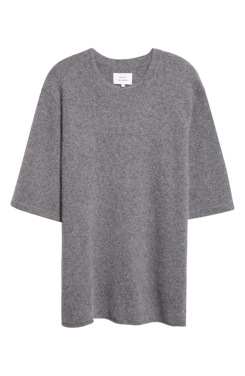 LOULOU DE SAISON Raven Mercerized Wool
Yak Hair Blend Sweater, Alternate, color, Anthracite Melange