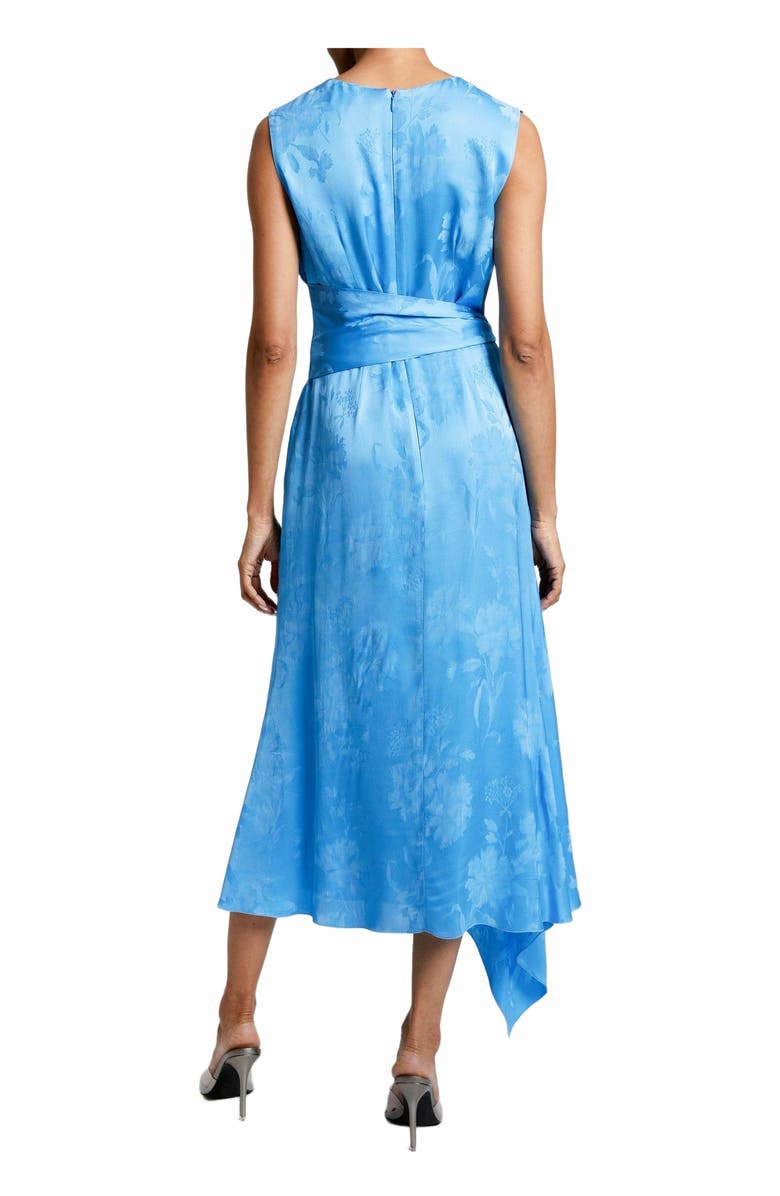 Santorelli VELIA Sleeveless Faux-Wrap Asymmetric Dress, Alternate, color, Cornflower
