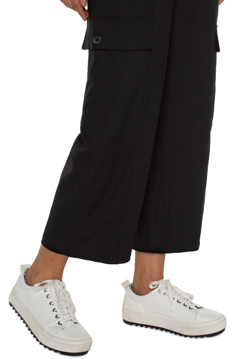 Liverpool Los Angeles High Waist Crop Wide Leg Cargo Pants, Alternate, color,