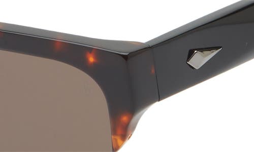 Rag & Bone 58mm Square Half Rim Sunglasses In Brown