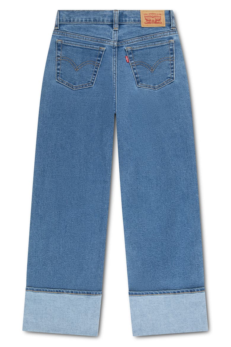 Kids' Wide Leg Cuffed Jeans, Alternate, color, HOLD MY PURSE