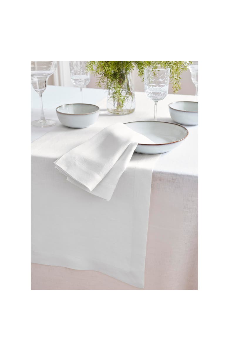 Solino Home Linen Dinner Napkins - Sonoma, 22 x 22 Inch, Alternate, color, White
