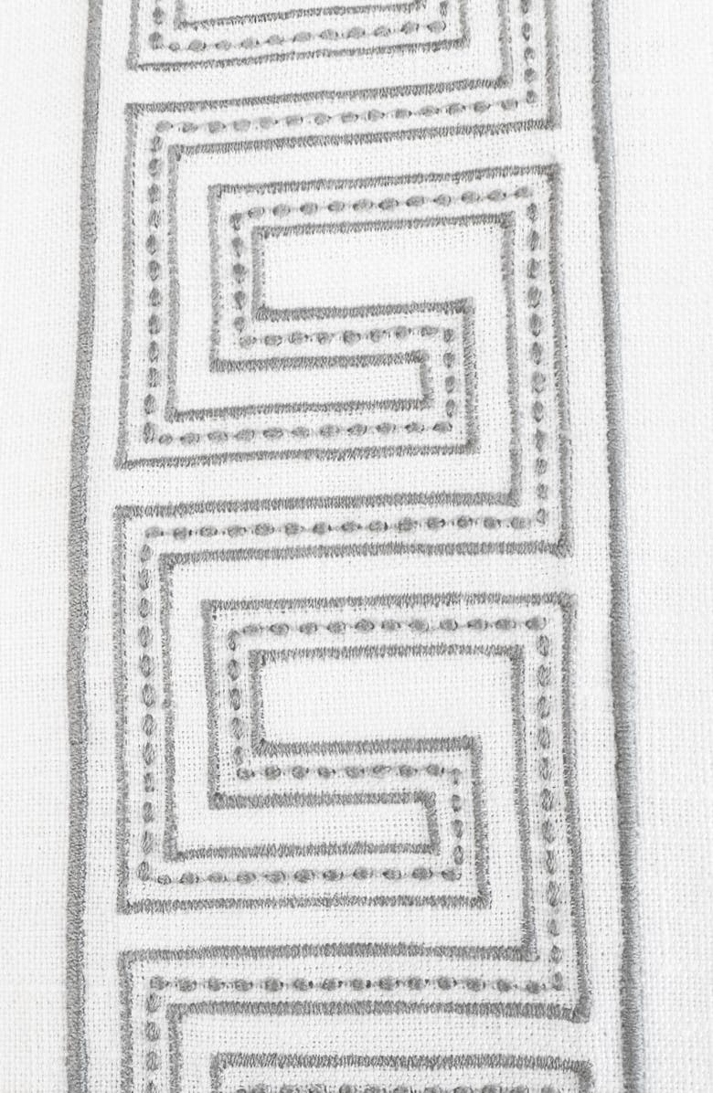 Matouk Ophelia Linen Shower Curtain, Alternate, color, Sterling