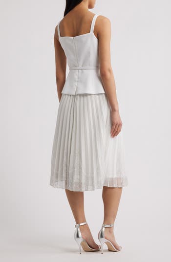 Mix Media Sleeveless Midi Dress