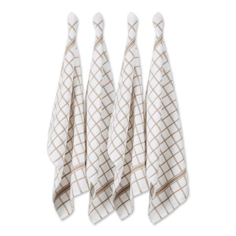 Windowpane Terry Dishtowel Set/4
