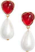 Kenneth Jay Lane Faux Pearl Drop Earrings