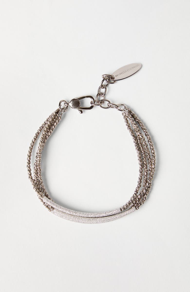 Brunello Cucinelli Silver bracelet, Alternate, color, Grey