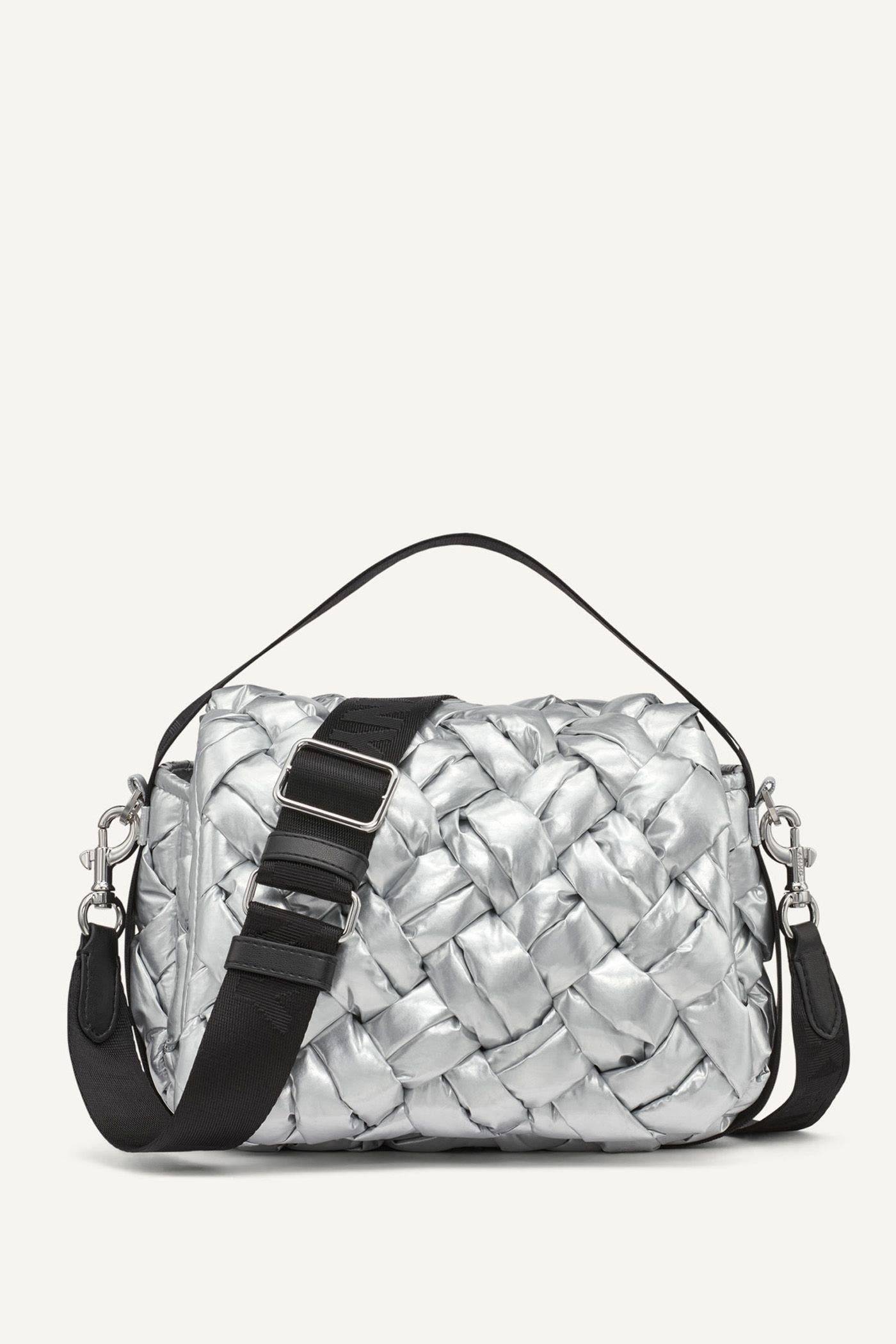 DKNY Nadia Flap Shoulder Bag, Main, color, Silver