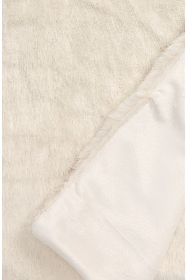 Whisp Faux Fur Throw, Alternate, color, IVORY