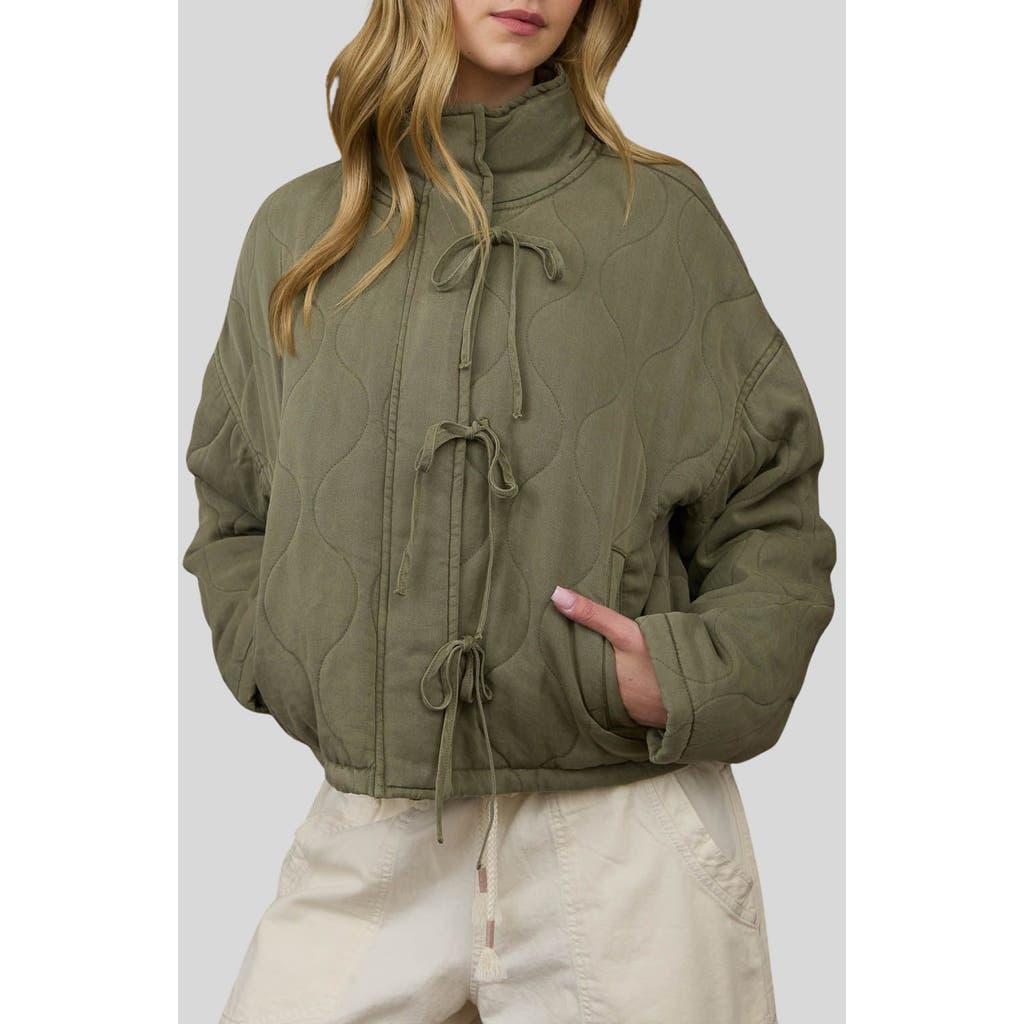 Blu Pepper Quilted Jacket In Green