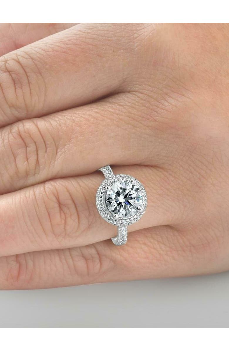 Bliss Diamond Certified 3.39 CT Diamond Engagement Ring 14k Gold Micro Pave Lab Grown, Alternate, color,