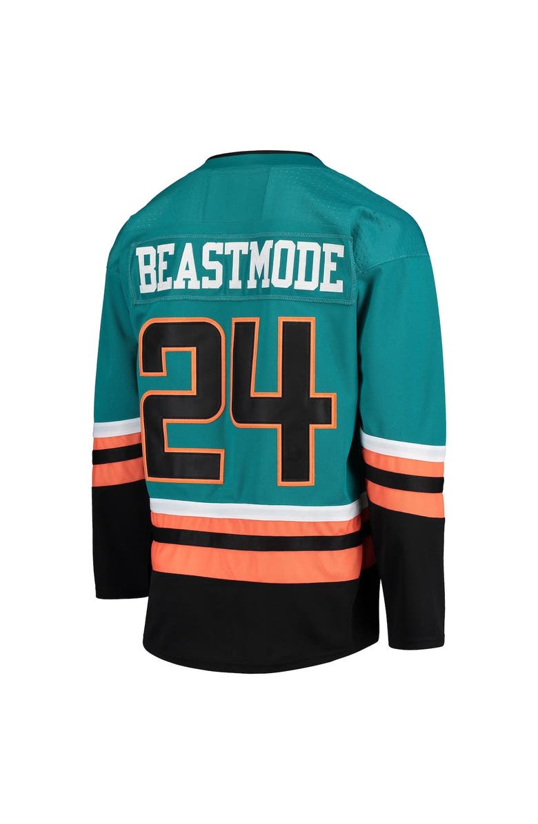 New Jersey Sets Men's #24 Teal/Black Beast Mode Hockey Jersey, Alternate, color,