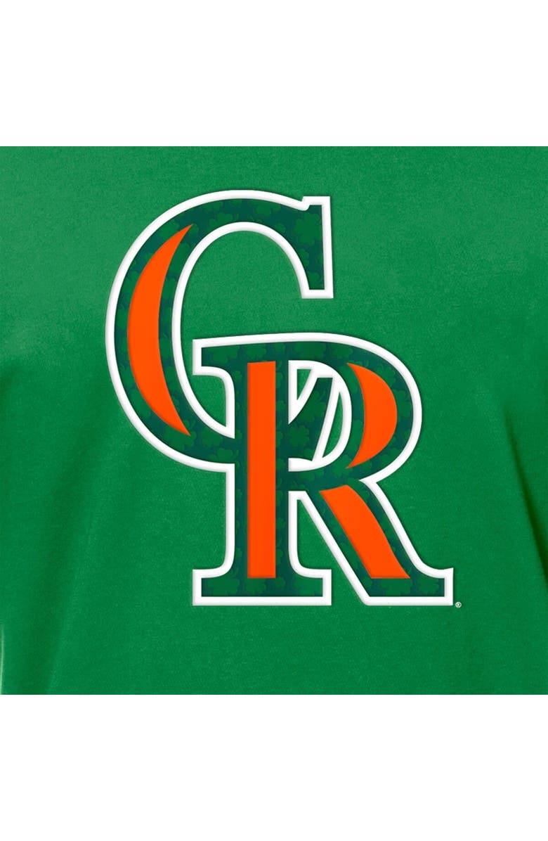 New Era Men's New Era Kelly Green Colorado Rockies St. Patrick's Day Shamrock Fill T-Shirt, Alternate, color, Kelly Green
