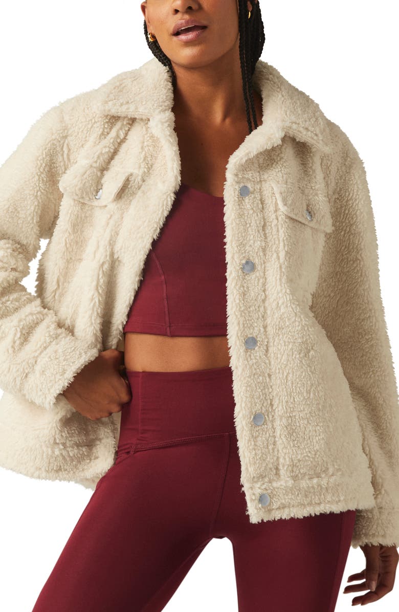 Beyond Yoga Rider Oversize Faux Shearling Shacket, Main, color,