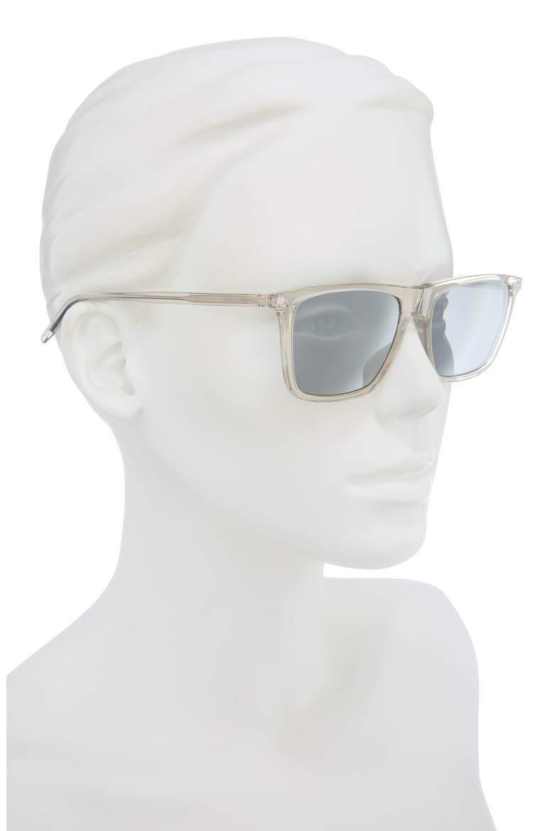 SL668 56mm Square Sunglasses, Alternate, color, BEIGE BEIGE SILVER