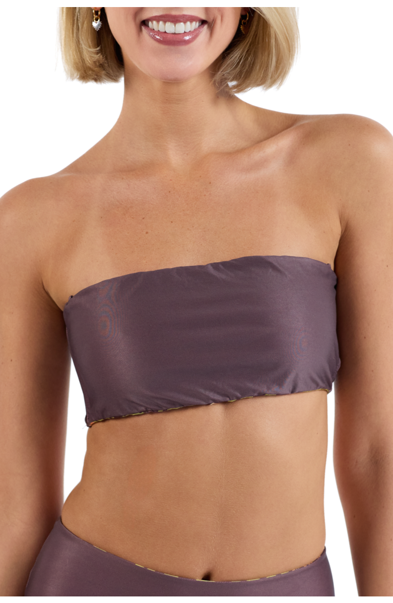 Kenny Flowers The Africa - Bandeau Bikini Top Reversible, Alternate, color, Brown