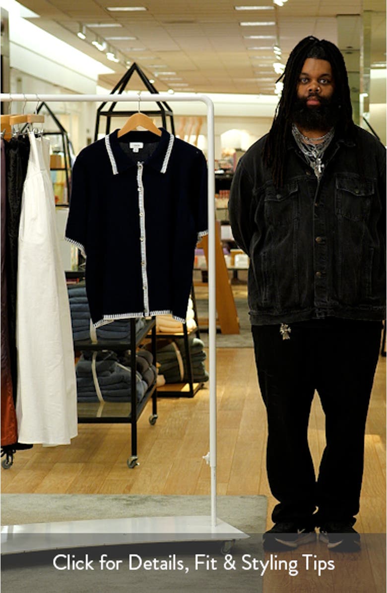 Pointelle Cotton Button-Up Sweater, sales video thumbnail