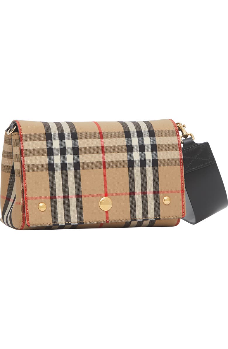 Burberry Small Vintage Check & Leather Crossbody Bag, Alternate, color,