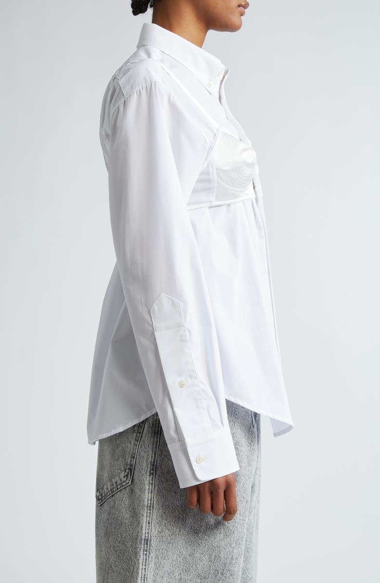 Vaquera Bra Cotton Button-Down Shirt, Alternate, color, 