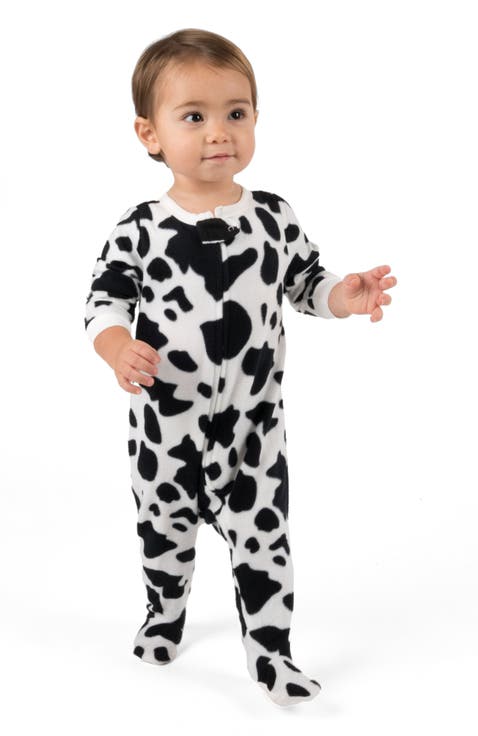 Kids Footed Fleece Printed Matching Family Holiday Pajamas (Toddler, Little Kid & Big Kid)