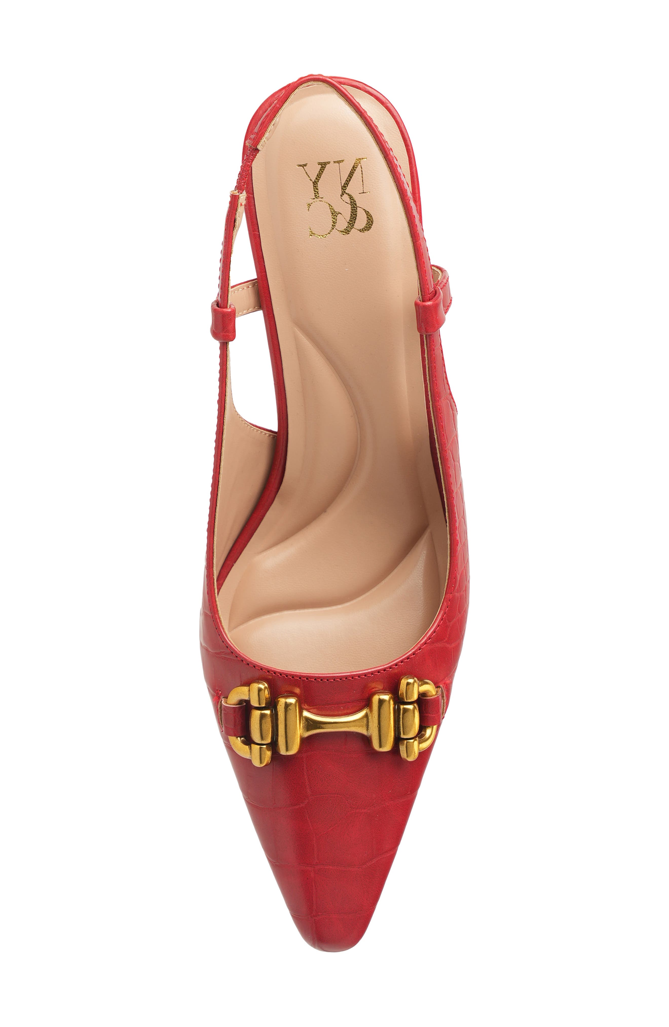 Ilona Horsebit Slingback Pump, Alternate, color, RED