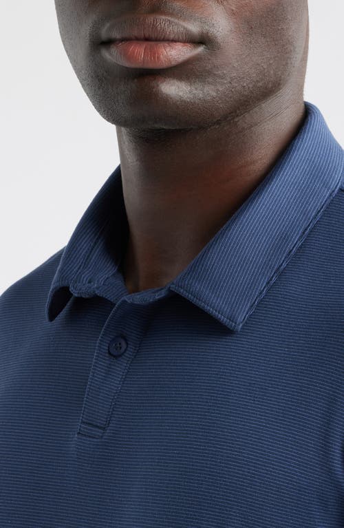 Zella Dynamic Stripe Polo In Blue